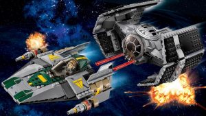 75150 Vader's TIE Advanced vs. A-Wing Starfighter (Усовершенствованный истребитель TIE Дарта Вейдера против Звёздного Истребителя A-Wing)