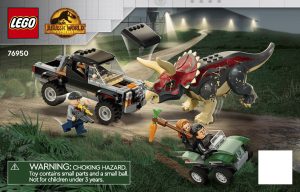 76950 Triceratops Pickup Truck Ambush (Нападение трицератопса на пикап)