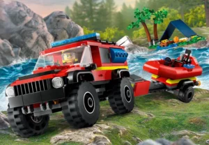 60412 4x4 Fire Truck with Rescue Boat (Пожарная машина со спасательной лодкой)