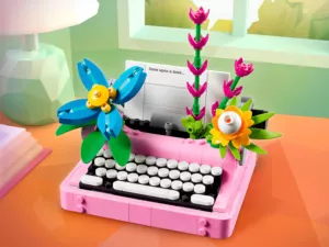 31169 Typewriter with Flowers (Пишущая машинка с цветами)