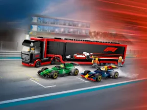 60445 F1 Truck with RB20 & AMR24 F1 Cars (Грузовик F1 с автомобилями RB20 и AMR24)